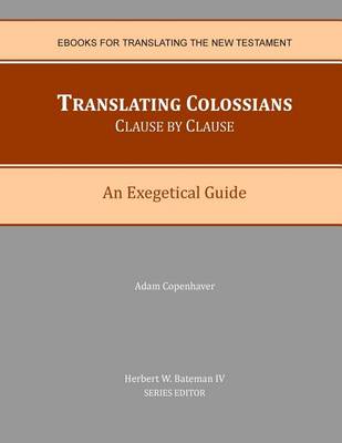 Cover of Translating Colossians Clause by Clause