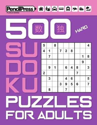 Book cover for 500 Hard Sudoku Puzzles for Adults (with answers)