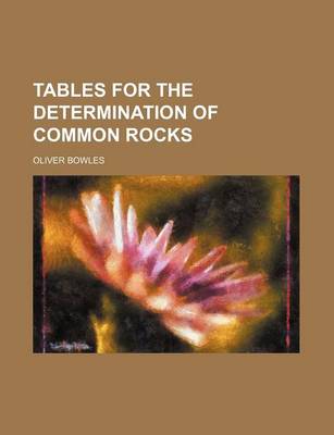 Book cover for Tables for the Determination of Common Rocks