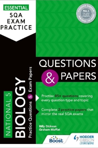 Cover of Essential SQA Exam Practice: National 5 Biology Questions and Papers