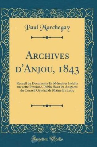 Cover of Archives d'Anjou, 1843