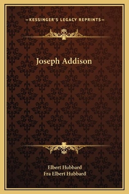 Book cover for Joseph Addison