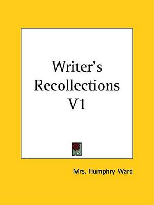 Book cover for Writer's Recollections Volume 1