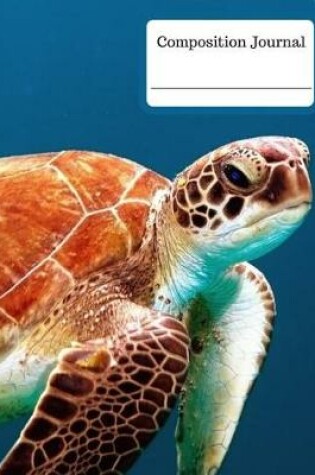 Cover of Composition Journal (Notebook) - Sea Turtle Swimming
