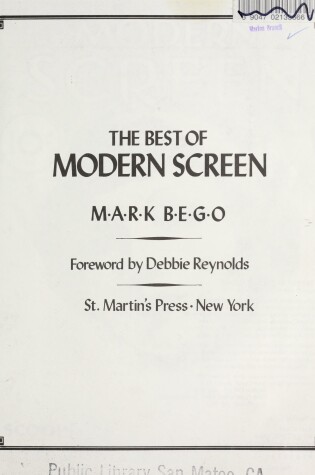 Cover of The Best of Modern Screen Magazine