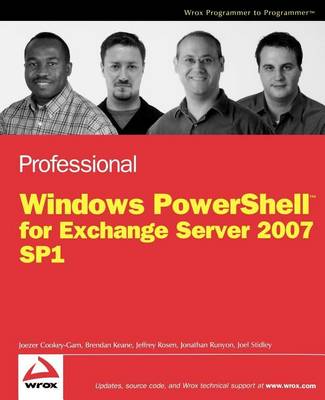 Book cover for Professional Windows Powershell for Exchange Server 2007 Service Pack 1