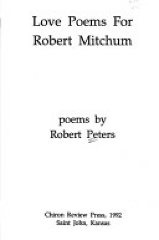 Cover of Love Poems for Robert Mitchum