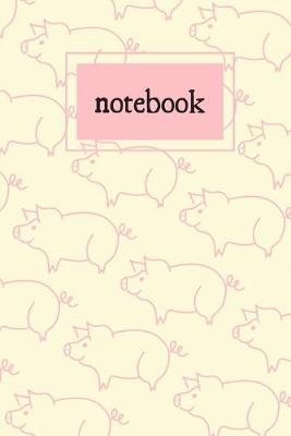 Book cover for Cream and pink pig print notebook