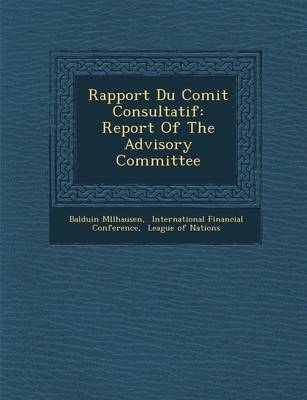 Book cover for Rapport Du Comit Consultatif