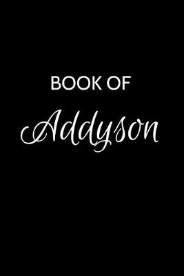 Book cover for Book of Addyson