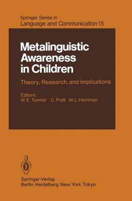 Book cover for Metalinguistic Awareness in Children