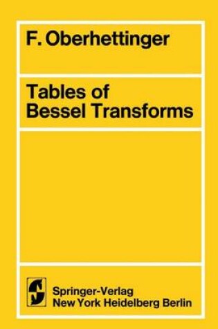 Cover of Tables of Bessel Transforms