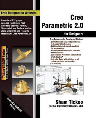 Book cover for Creo Parametric 2.0 for Designers