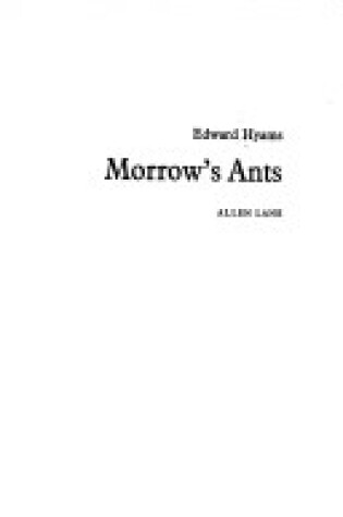 Cover of Morrow's Ants