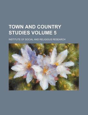 Book cover for Town and Country Studies Volume 5