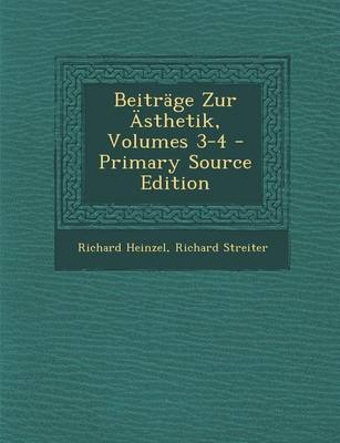 Book cover for Beitrage Zur Asthetik, Volumes 3-4