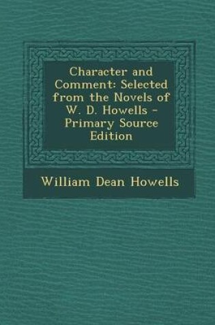 Cover of Character and Comment