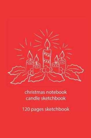 Cover of christmas notebook candle sketchbook
