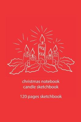 Book cover for christmas notebook candle sketchbook