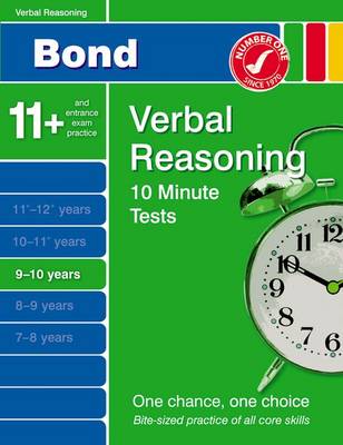 Book cover for Bond 10 Minute Tests Verbal Reasoning 9-10 Years