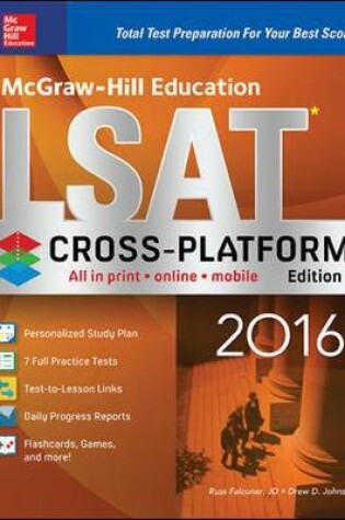Cover of McGraw-Hill Education LSAT 2016, Cross-Platform Edition