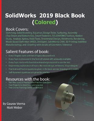 Book cover for SolidWorks 2019 Black Book (Colored)