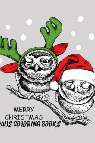 Cover of merry christmas owls coloring books