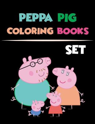 Book cover for peppa pig coloring book set