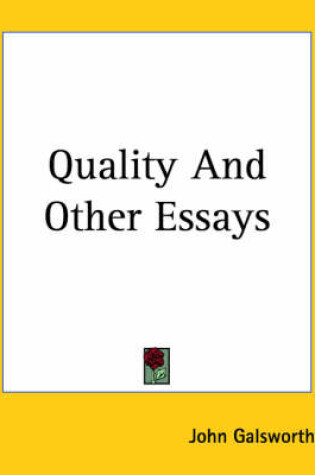 Cover of Quality And Other Essays