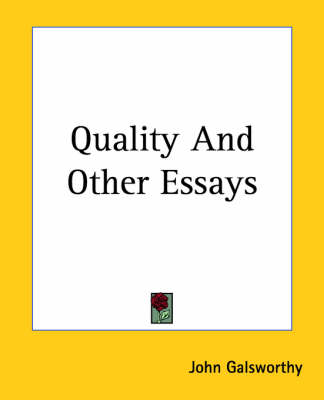 Book cover for Quality And Other Essays