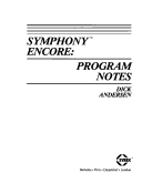 Book cover for SYMPHONY Encore