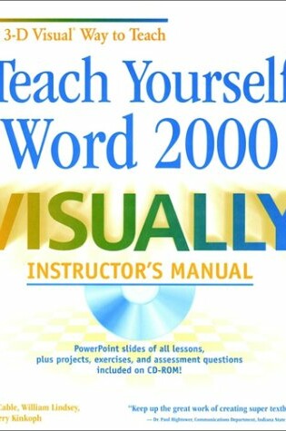 Cover of Teach Yourself Word 2000 Visually Instructor's Man Ual