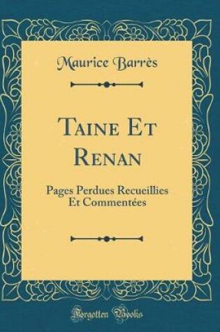 Cover of Taine Et Renan