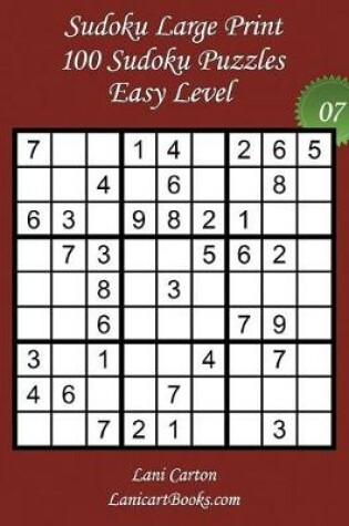 Cover of Sudoku Large Print - Easy Level - N°7