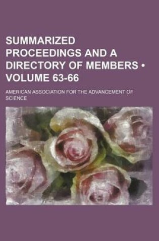 Cover of Summarized Proceedings and a Directory of Members (Volume 63-66)