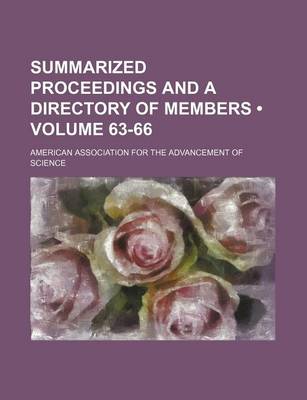 Book cover for Summarized Proceedings and a Directory of Members (Volume 63-66)