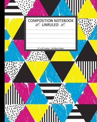 Book cover for Unruled Composition Notebook 8" x 10". 120 Pages. Seamless Geometric Doodle Ptrn