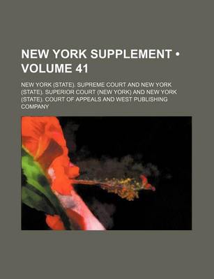 Book cover for New York Supplement (Volume 41)