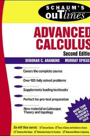 Cover of Schaum's Outline of Advanced Calculus