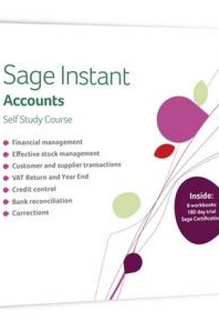 Cover of Sage Instant Accounts 2014 Self Study Workbooks