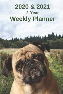 Book cover for 2020 & 2021 Weekly Planner - Two Year Appointment Book Gift - Two-Year Agenda Notebook for Funny Pug Dog Owners