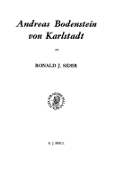 Cover of Andreas Bodenstein von Karlstadt: The Development of his Thought 1517-1525