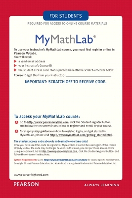 Book cover for MyLab Math -- Glue-in Access Card