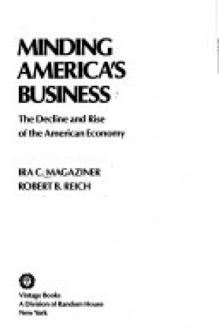 Cover of Minding America's Business