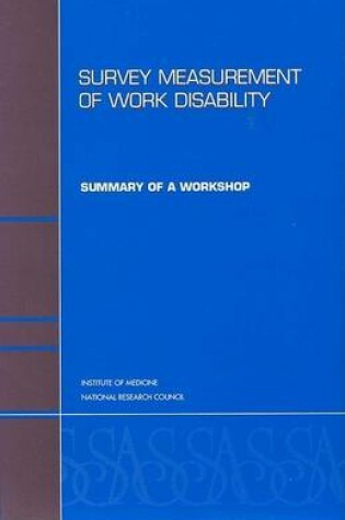 Cover of Survey Measurement of Work Disability