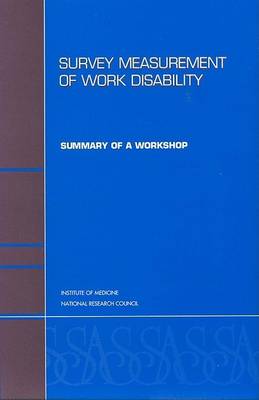 Book cover for Survey Measurement of Work Disability