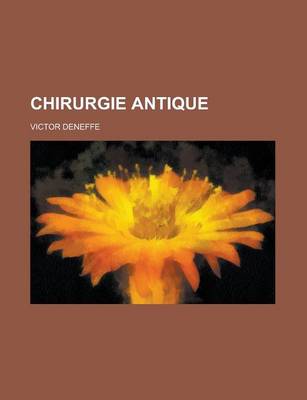 Book cover for Chirurgie Antique