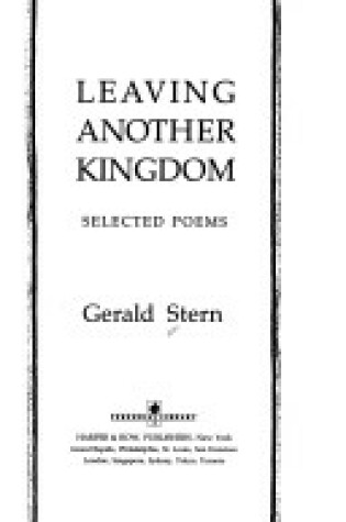 Cover of Leaving Another Kingdom