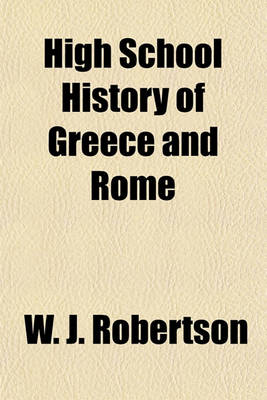 Book cover for High School History of Greece and Rome