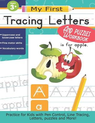 Book cover for My First Tracing Letters and Puzzles Workbook